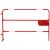 Barrière de signalisation standard rouge et blanche 1x1,5m thumbnail